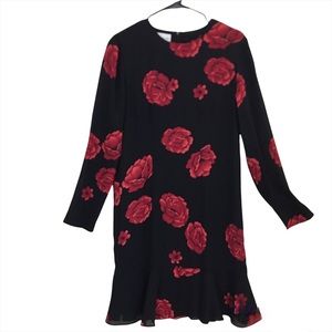 Evan Picone Floral Dress Ruffle Hem Size 10